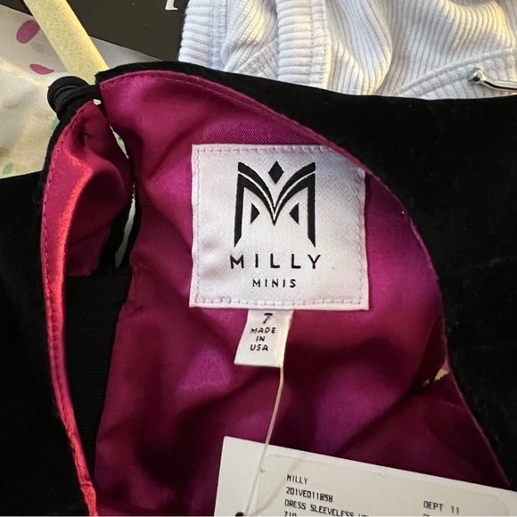 NWT Milly Velvet Bow Dress - Picture 11 of 12